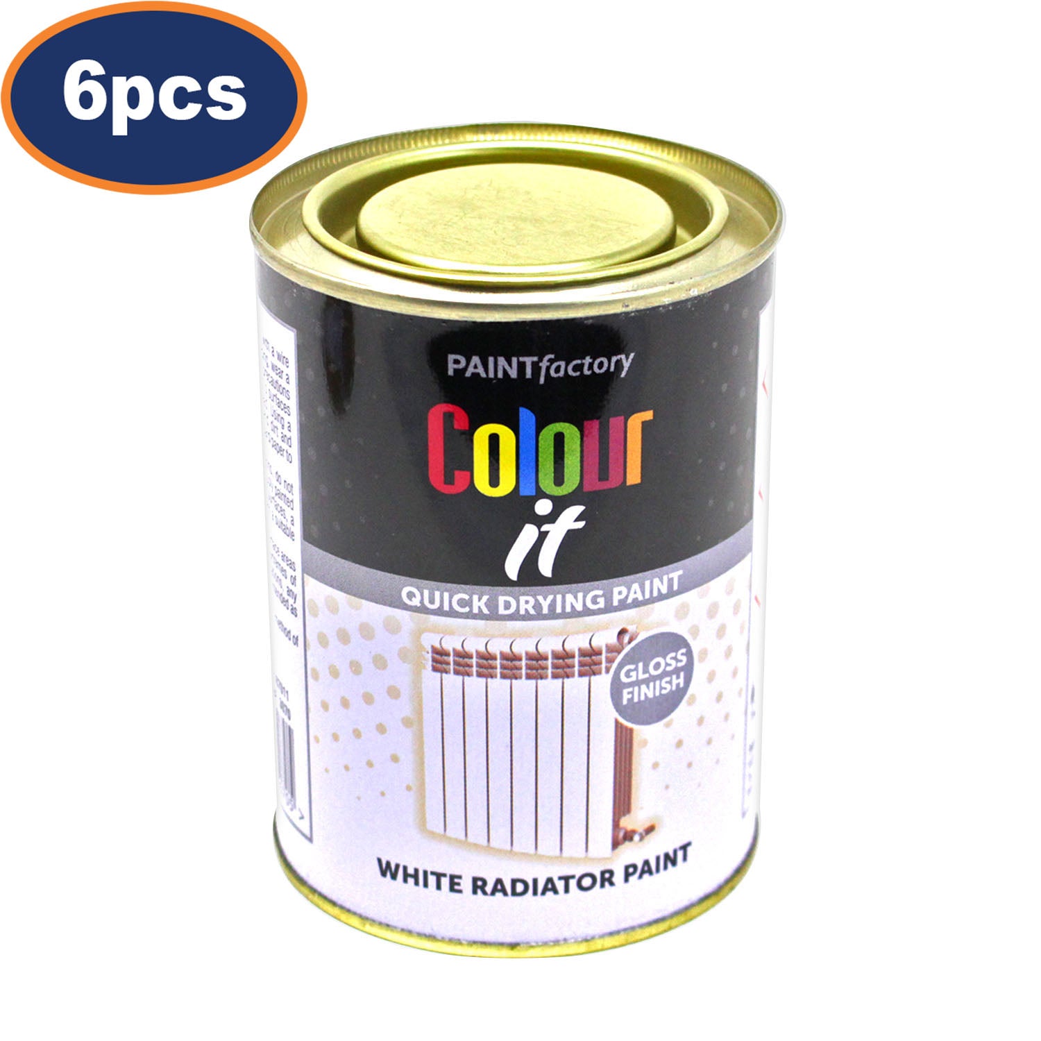 6Pcs Paint Factory Colour It 300ml White Radiator Gloss Paint