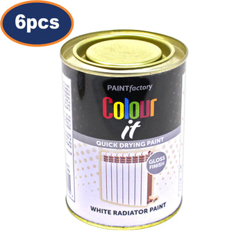 6Pcs Paint Factory Colour It 300ml White Radiator Gloss Paint