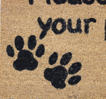 60x40cm Coir Door Mat Wipe Your Paws