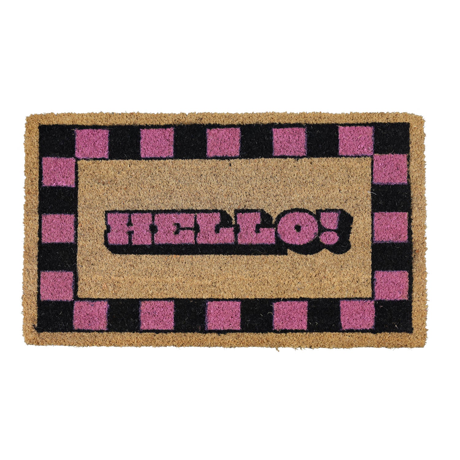 60X40cm Natural Coir Hello Doormat