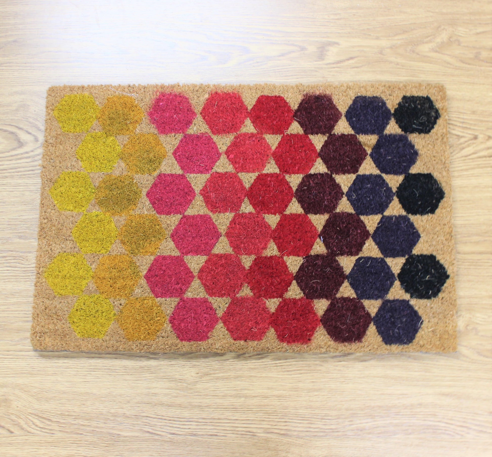 60x40cm Coir Door Mat Geometric Pattern