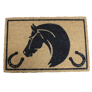 60x40cm Coir Door Mat Horse Head
