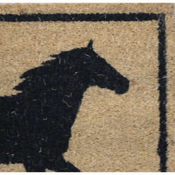 60x40cm Coir Door Mat Running Horse