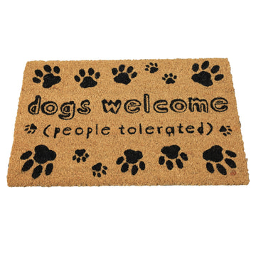 60x40cm Coir Door Mat Dogs Welcome