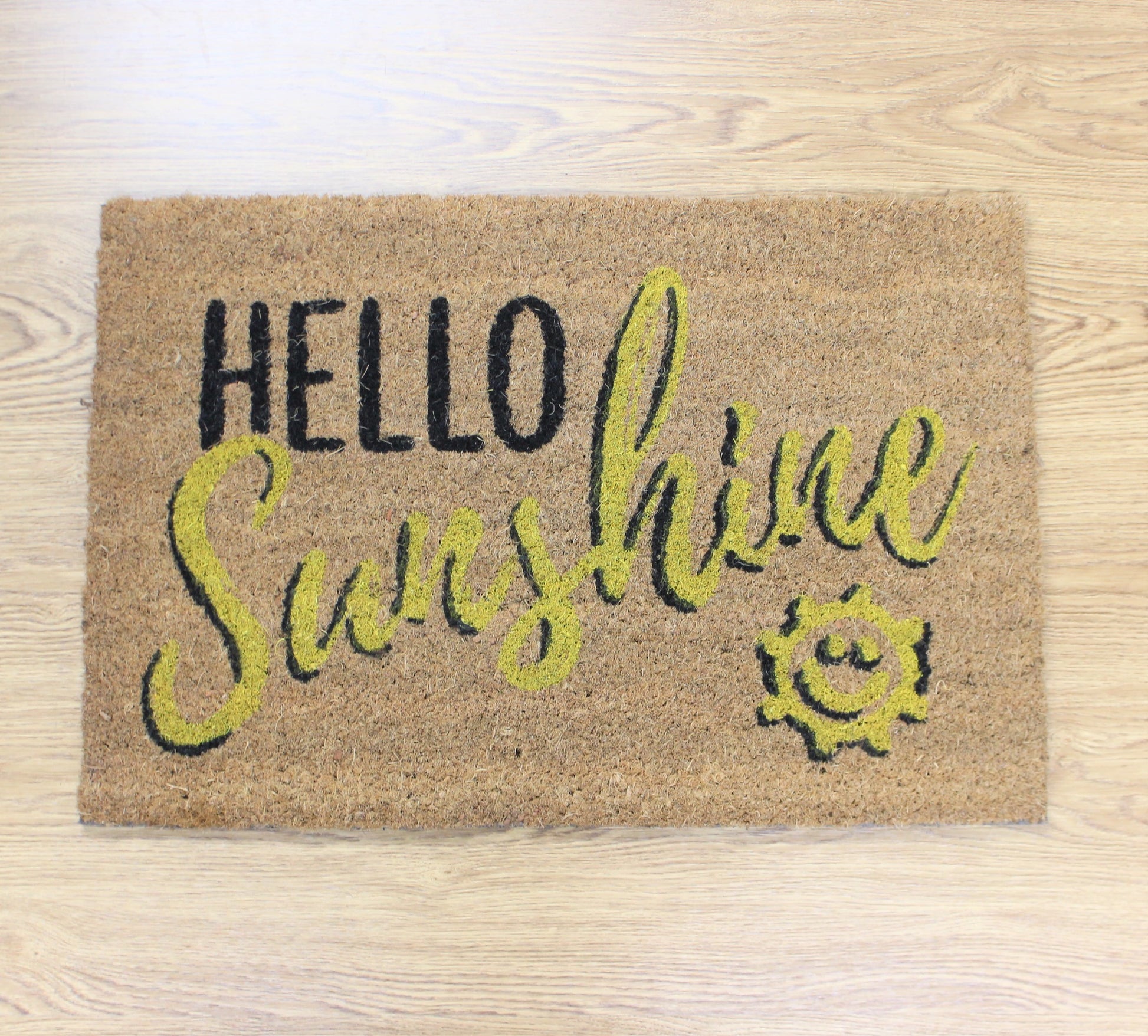 60x40cm Coir Door Mat Hello Sunshine