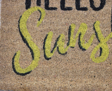 60x40cm Coir Door Mat Hello Sunshine