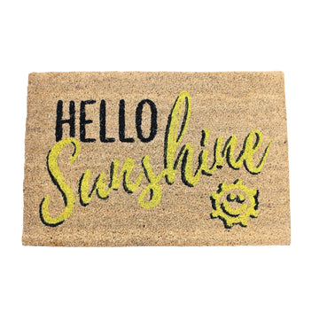 60x40cm Coir Door Mat Hello Sunshine