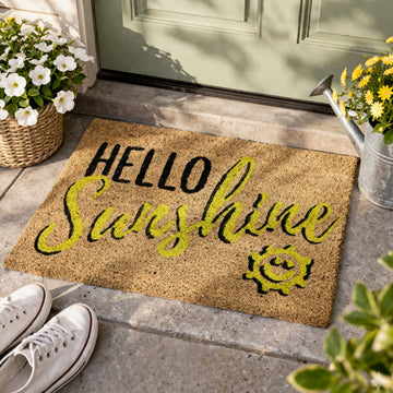 60x40cm Coir Door Mat Hello Sunshine