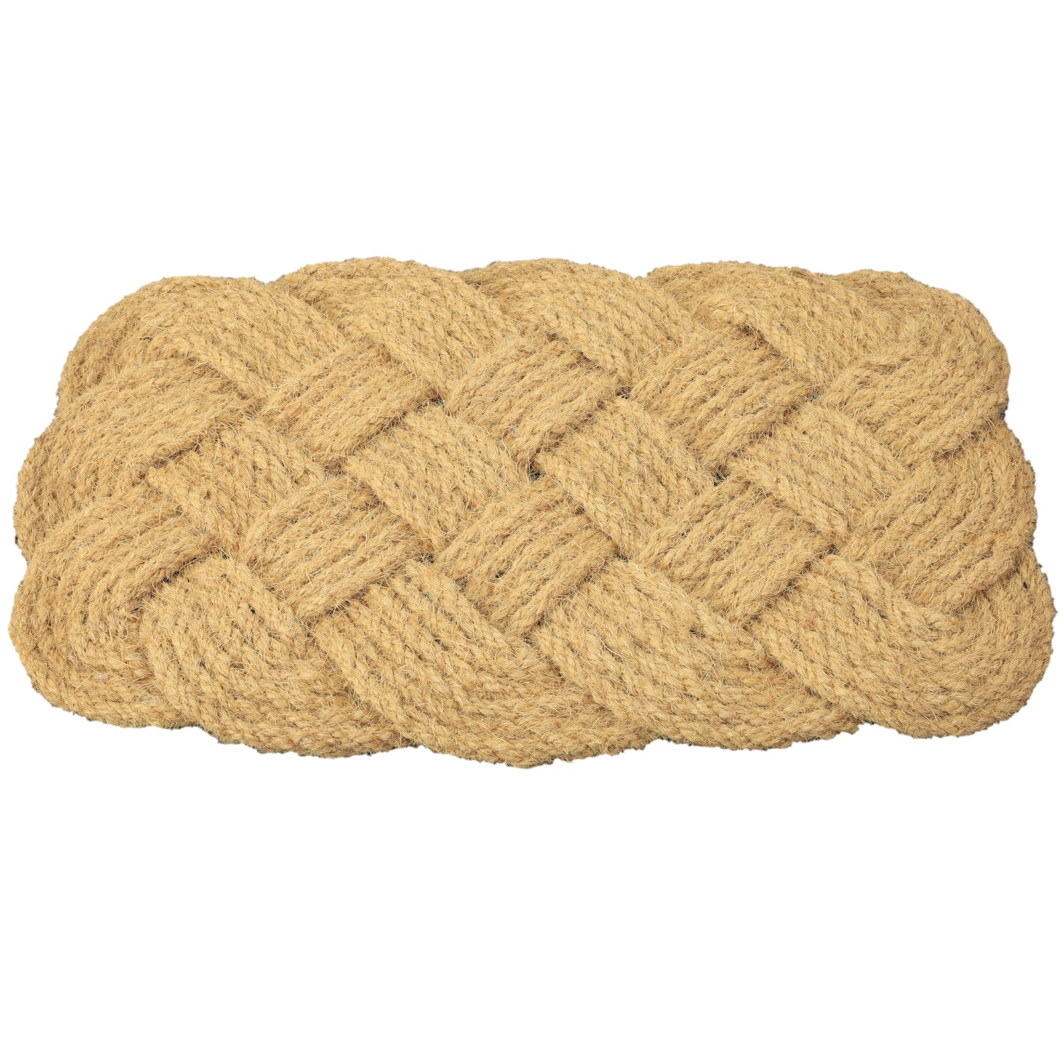 75cm Natural Coir Knotted Rope Handmade Door Mat