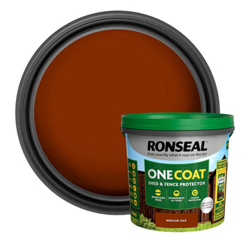 Ronseal One Coat Fence Life Paint - 5L Medium Oak