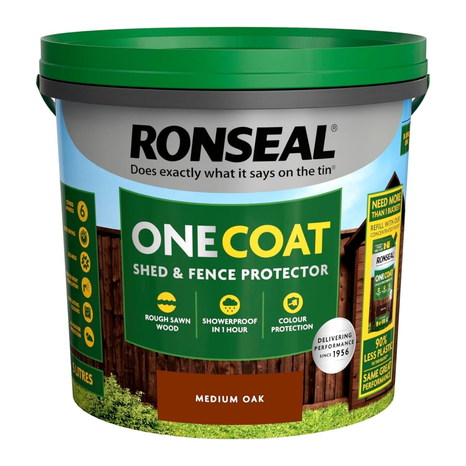 Ronseal One Coat Fence Life Paint - 5L Medium Oak