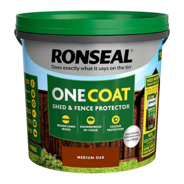 Ronseal One Coat Fence Life Paint - 5L Medium Oak