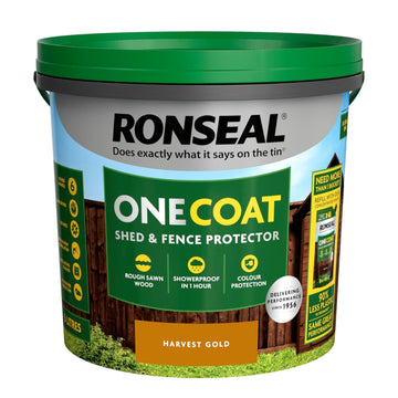 Ronseal One Coat Fence Life Paint - 5L Harvest Gold