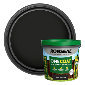 Ronseal One Coat Fence Life Paint - 5L Tudor Black Oak