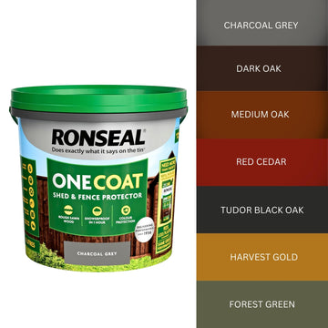 Ronseal One Coat Fence Life Paint - 5L Charcoal Grey