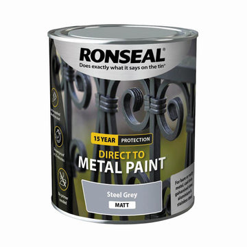 Direct to Metal Matt Paint - 750ml  Steel Grey