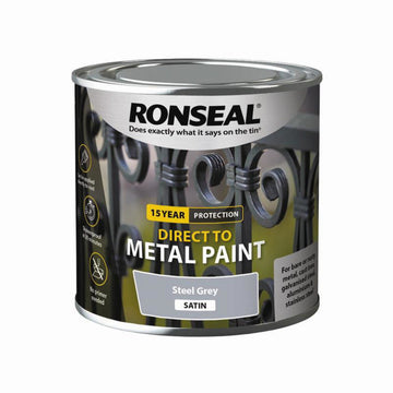 Direct to Metal Satin Paint - 250ml  Steel Grey