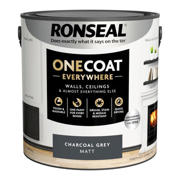 Ronseal One Coat 2.5L Charcoal Grey Matt Quick Dry Paint