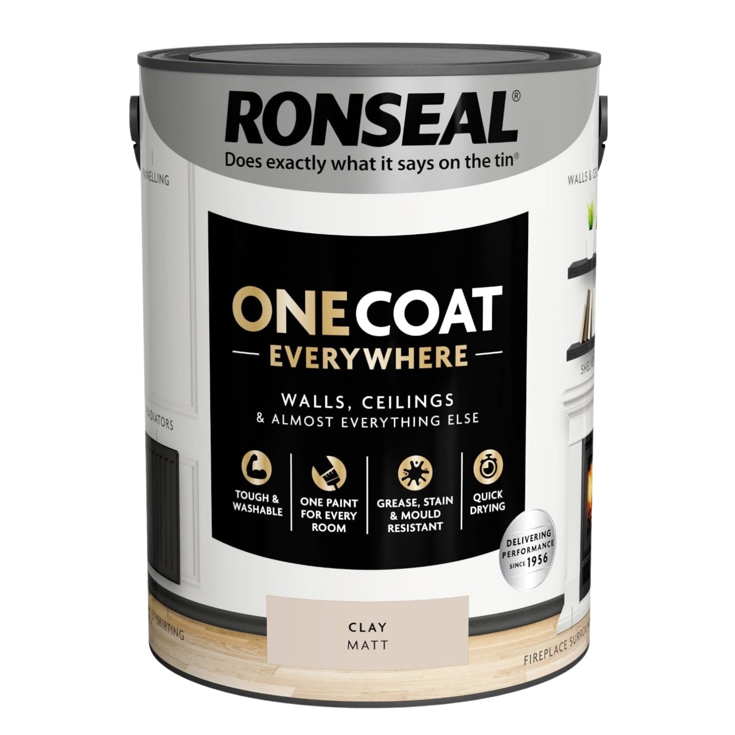 Ronseal One Coat 5L Clay Matt Quick Dry Paint