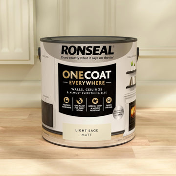 Ronseal One Coat 2.5L Light Sage Matt Quick Dry Paint