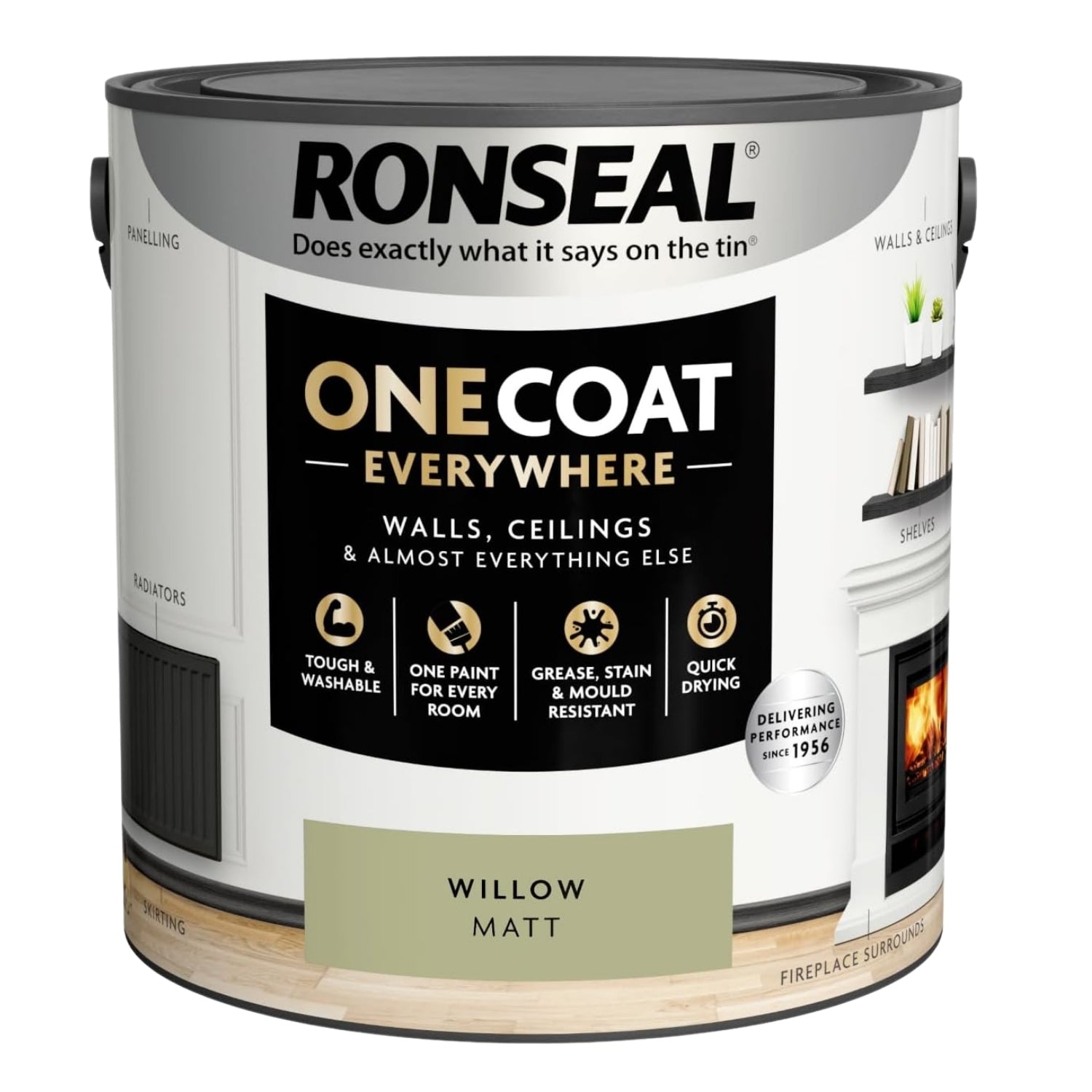 Ronseal One Coat 2.5L Willow Matt Quick Dry Paint