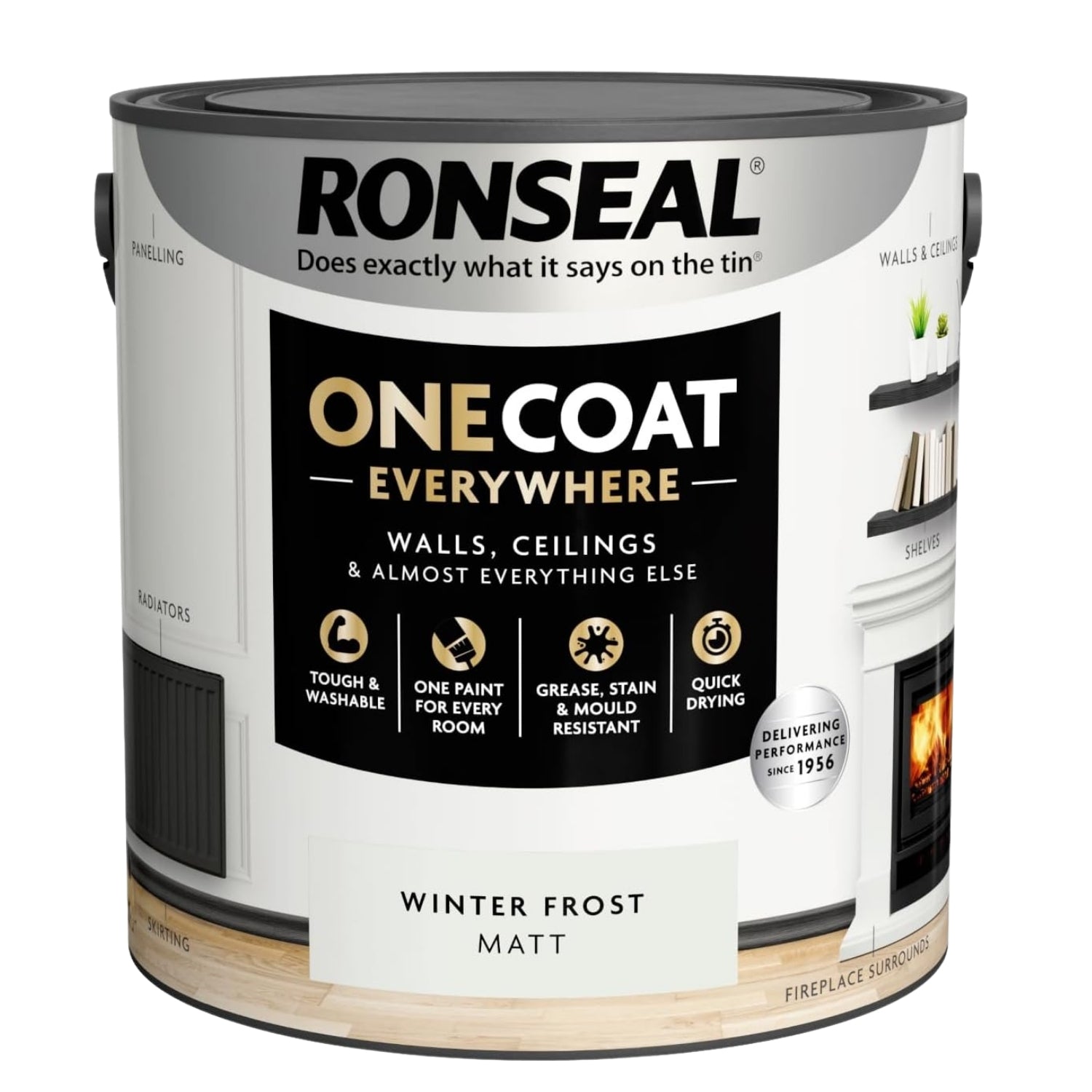 Ronseal One Coat 2.5L Winter Frost Matt Quick Dry Paint