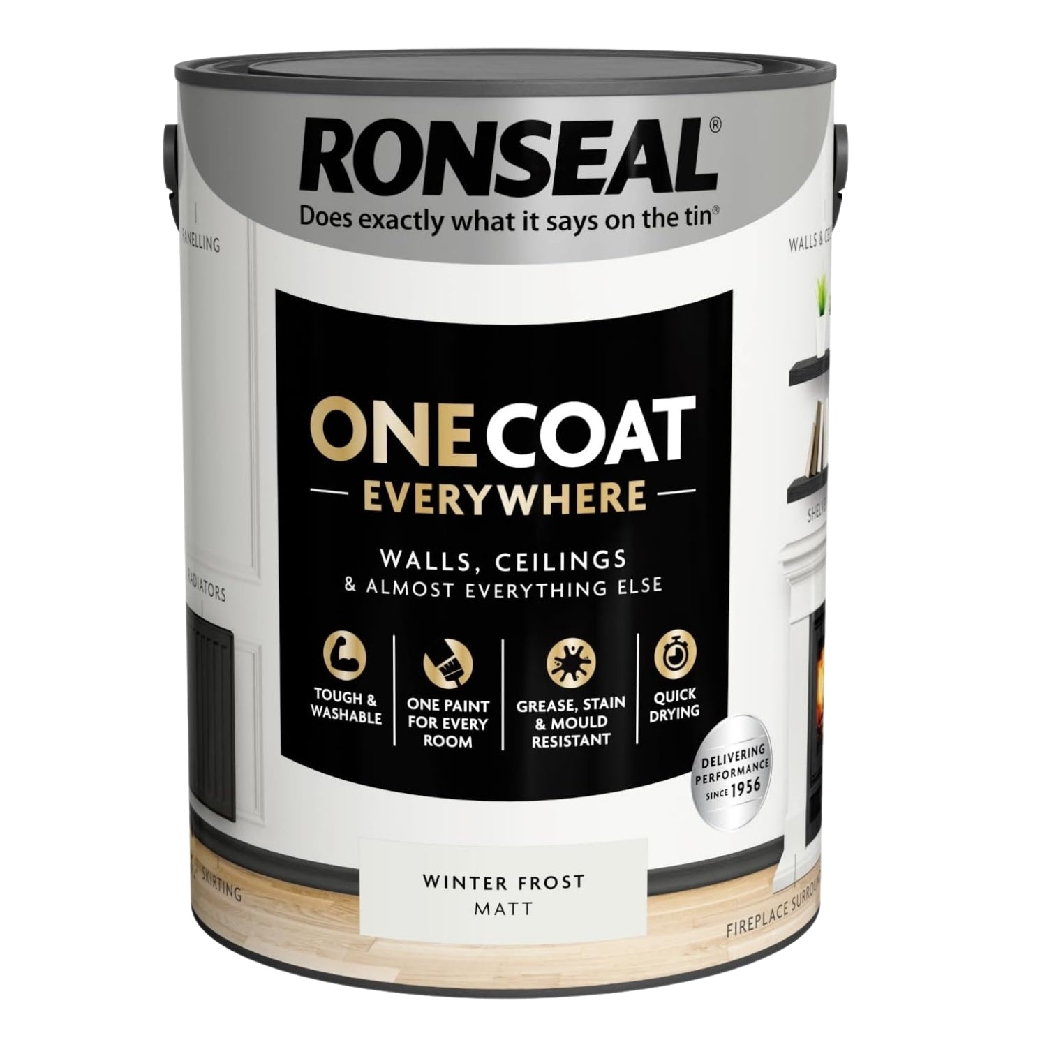 Ronseal One Coat 5L Winter Frost Matt Quick Dry Paint