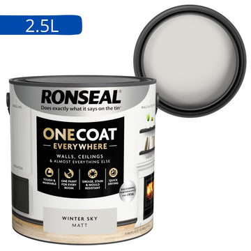 Ronseal One Coat 2.5L Winter Sky Matt Quick Dry Paint
