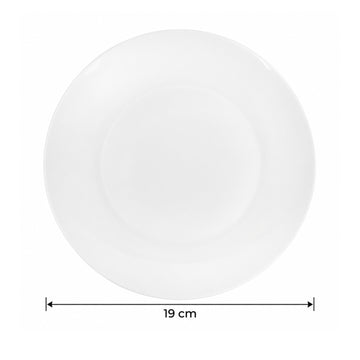 4Pcs 19cm White Porcelain Side Plate Set