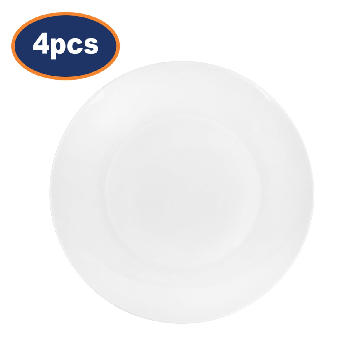 4Pcs 19cm White Porcelain Side Plate Set