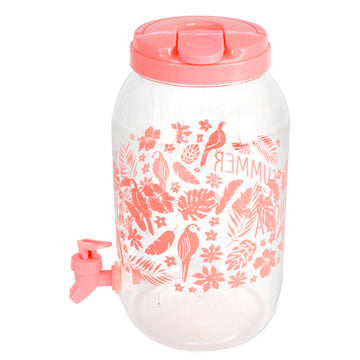 3.8 Litre Drinks Dispenser With Tap Pink
