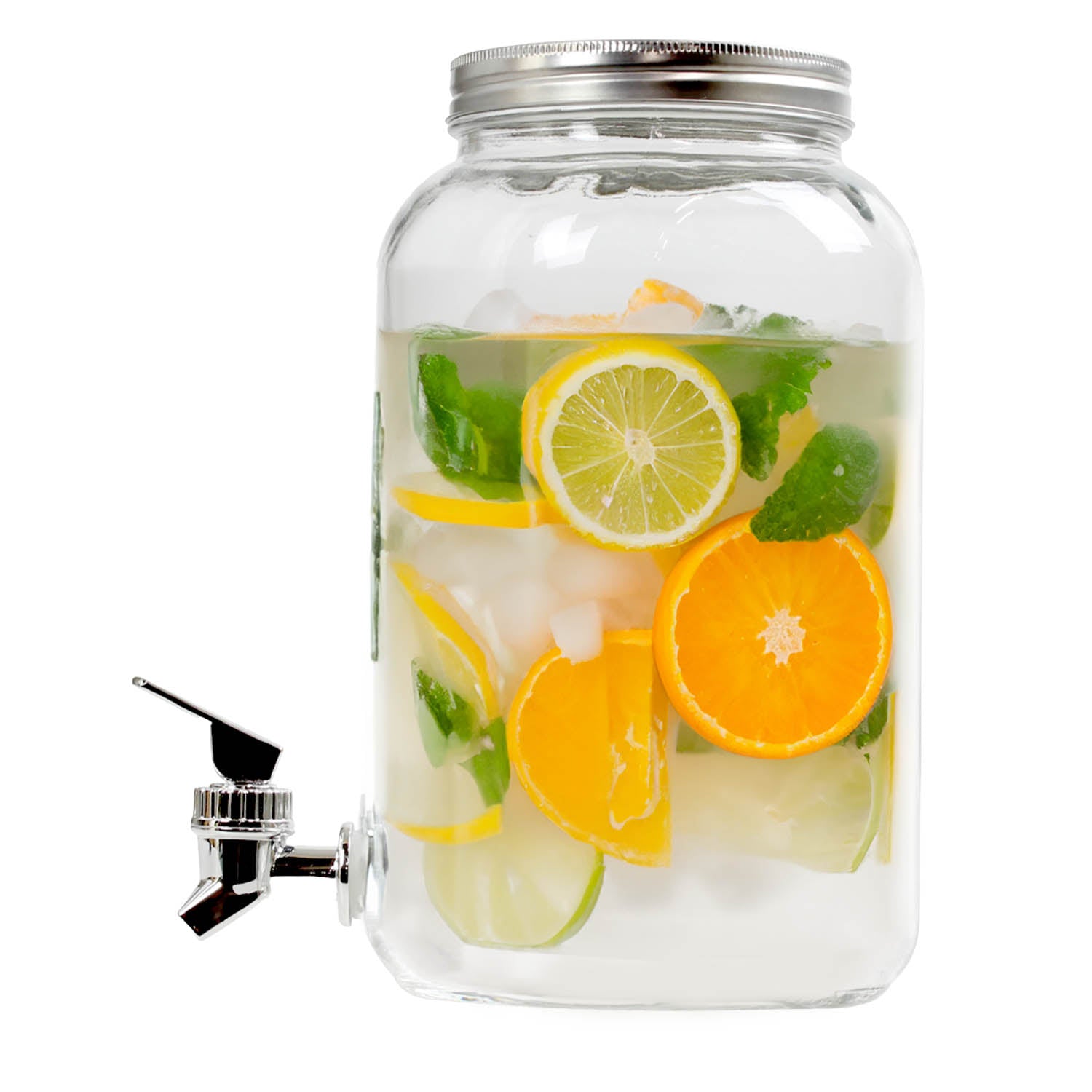 3 Litre Clear Glass Drinks Dispenser with Tap