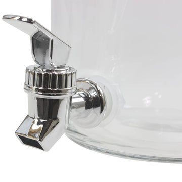 3 Litre Clear Glass Drinks Dispenser with Tap