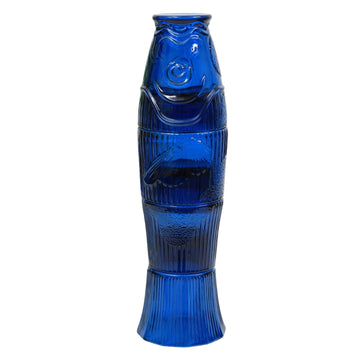 3Packs Blue Glass Stackable Glass Fish Shaped Tumbler