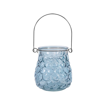 11cm Hanging Tealight Candle Glass Votive Jar