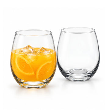 2Pcs 510ml Soda Lime Glass Tumbler