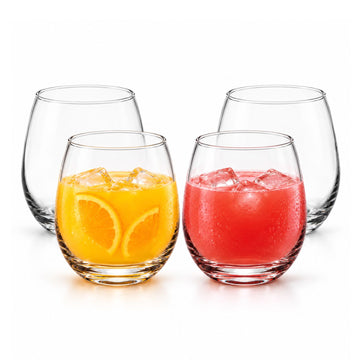4Pcs 510ml Soda Lime Glass Tumbler