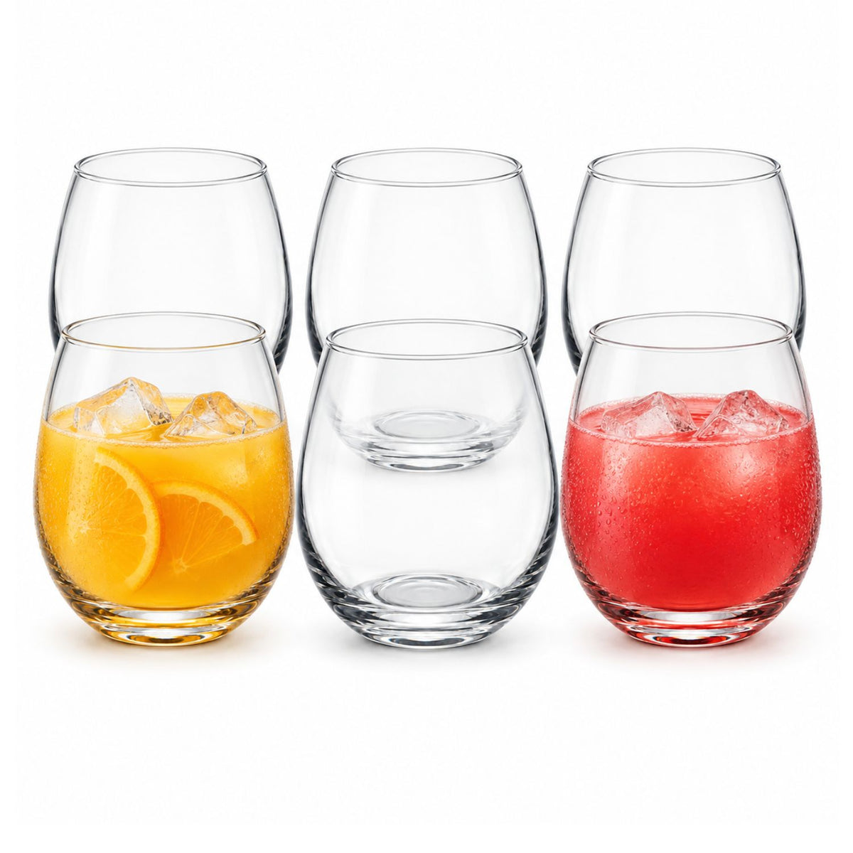 6Pcs 510ml Soda Lime Glass Tumbler