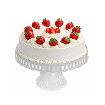 White Plastic Traditional Cake Plate Display Stand