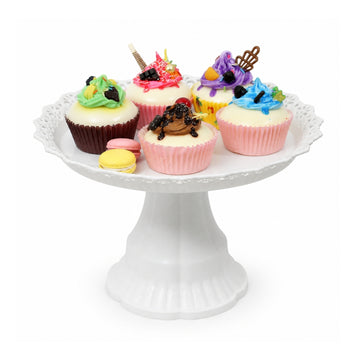 White Plastic Traditional Desserts Cake Stand