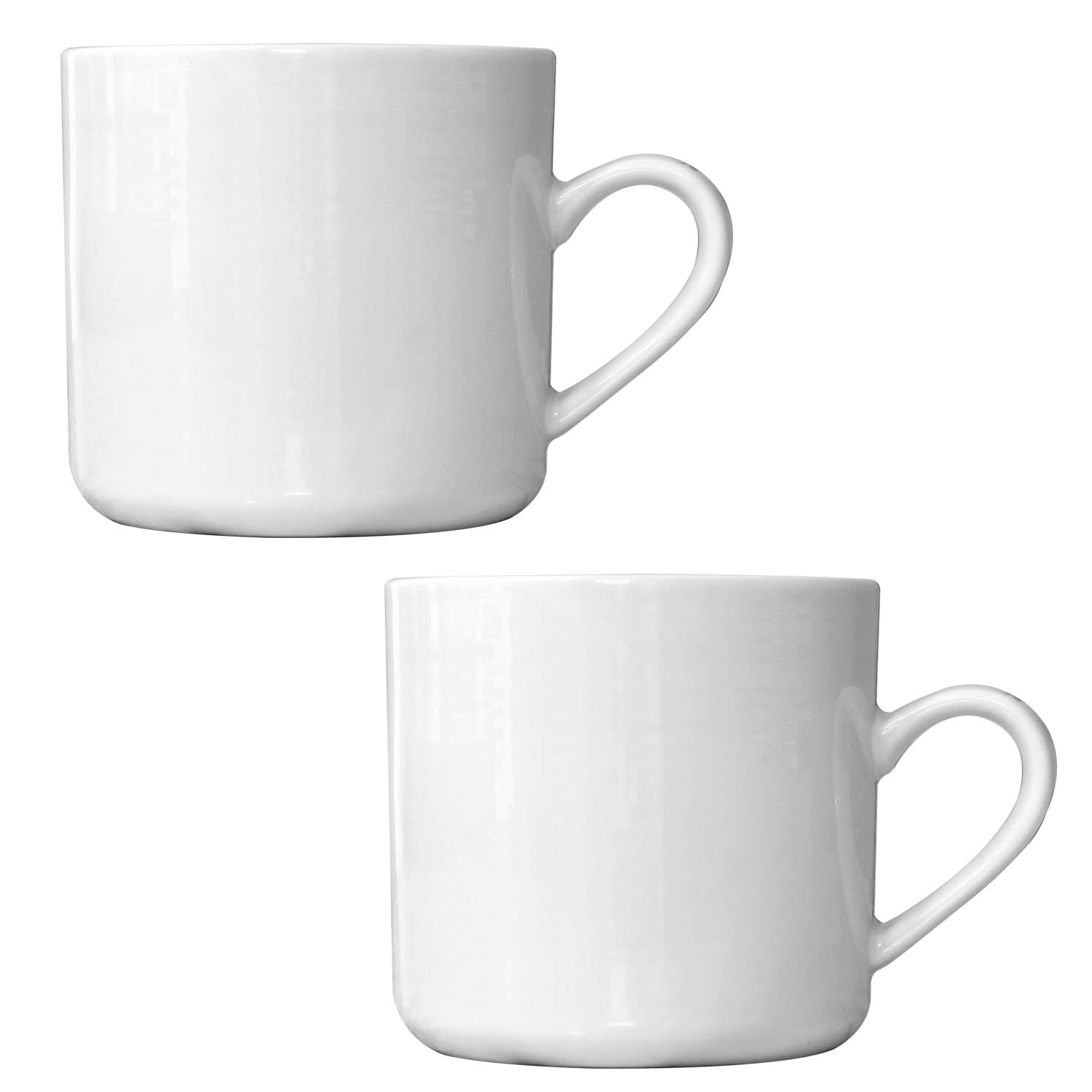 2pcs 16oz Large Minimalist White Porcelain Mug