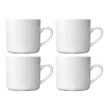 4pcs 16oz Large Minimalist White Porcelain Mug