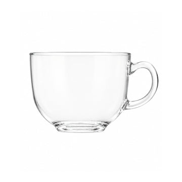 15oz Plain Clear Glass Mug