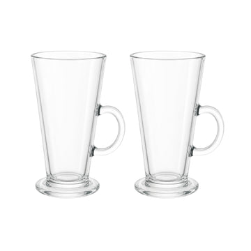 2pcs 250ml Tall Clear Mug  With Handle