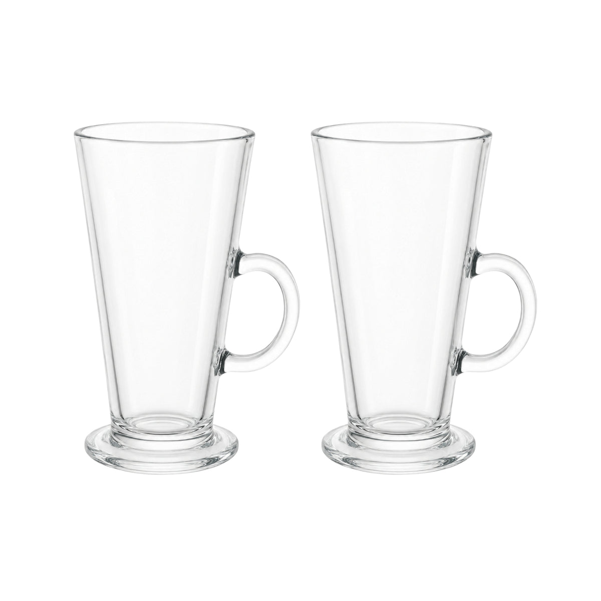 2pcs 250ml Tall Clear Mug  With Handle