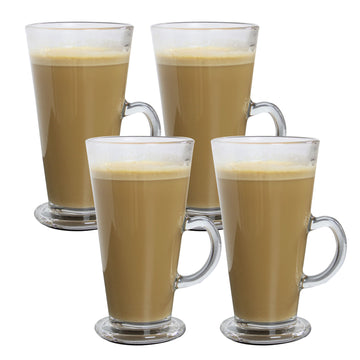 4pcs 250ml Tall Clear Mug  With Handle