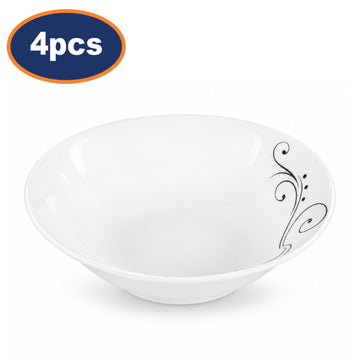 4Pcs 18cm Modena White Porcelain Serving Bowl Set