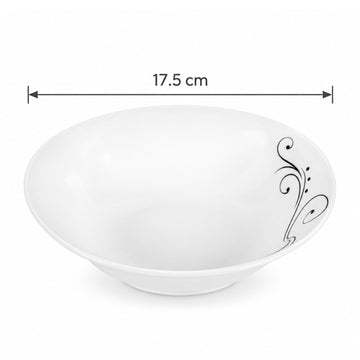 White Serving Bowl Minimalist Elegance 18cm