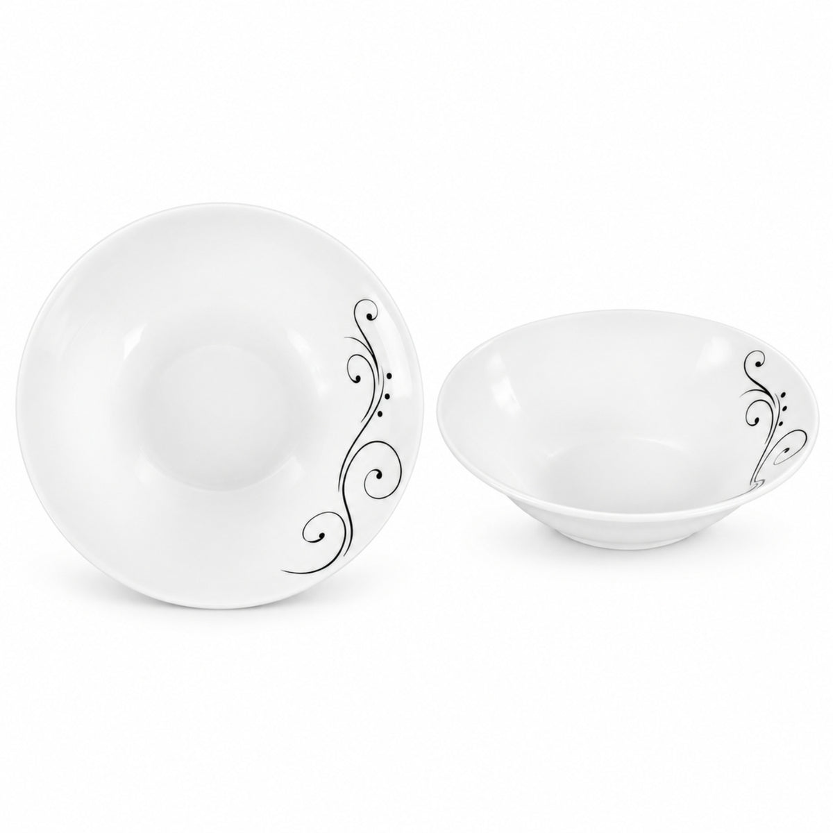 White Serving Bowl Minimalist Elegance 18cm
