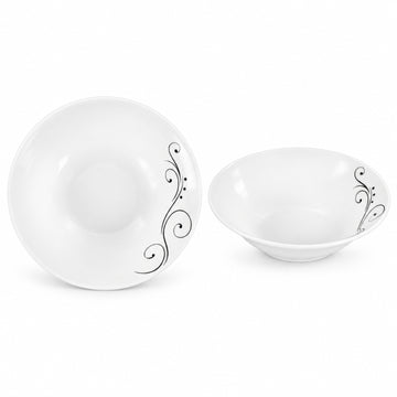 White Serving Bowl Minimalist Elegance 18cm